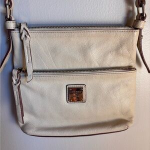 Dooney & Bourke Florentine Allison Ecru Leather Crossbody Bag